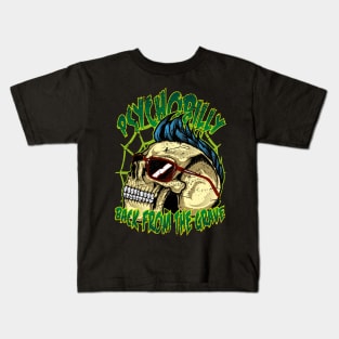 Psychobilly Skull Back from the Grave Kids T-Shirt